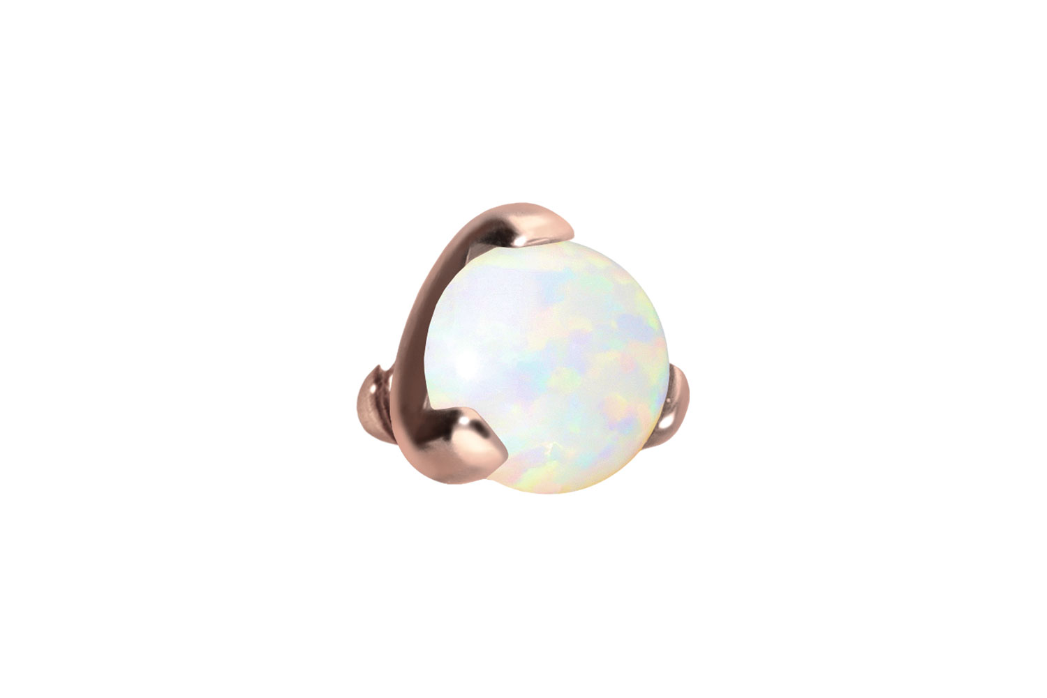 Titan Schraubaufsatz mit Außengewinde SYNTHETISCHER OPAL ++SALE++ von Piercingline
